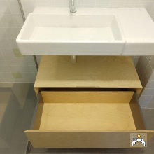 Detalle cajón bajo lavabo